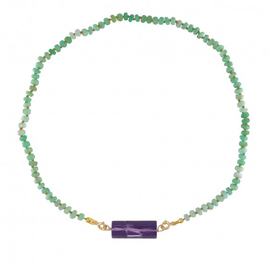 Rolla Bolla amethyst and Candies chrysoprase