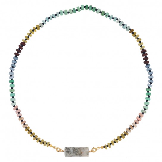 Rolla Bolla chalcedony and Candies multicolored opal