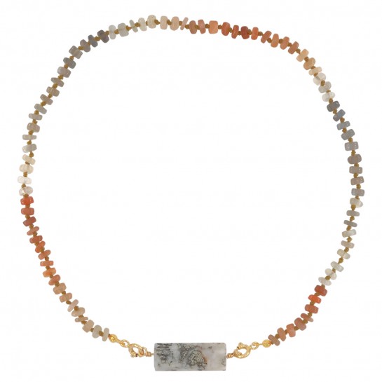 Rolla Bolla Chalcedony and Multicolored Moonstone Candies