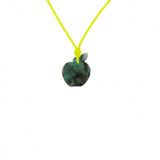 KIDS Chrysocolla apple necklace