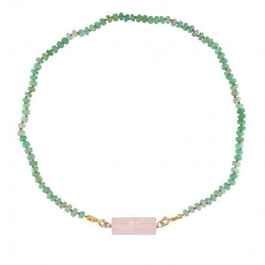 Rolla Bolla quartz and Candies chrysoprase