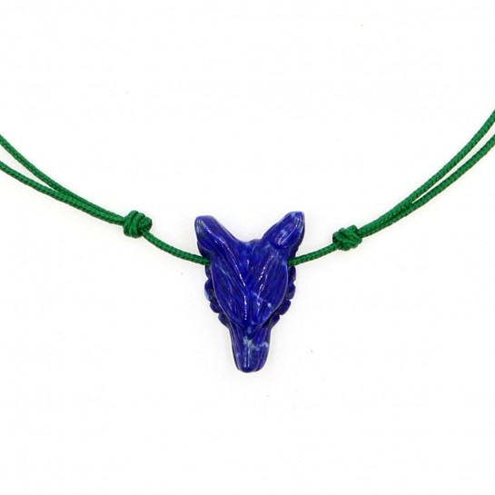 Collier Loup lapis-lazuli