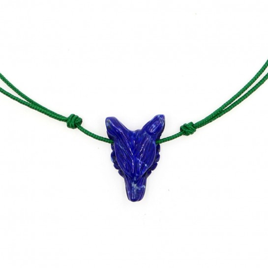 Wolf child necklace in LAPIS LAZULI