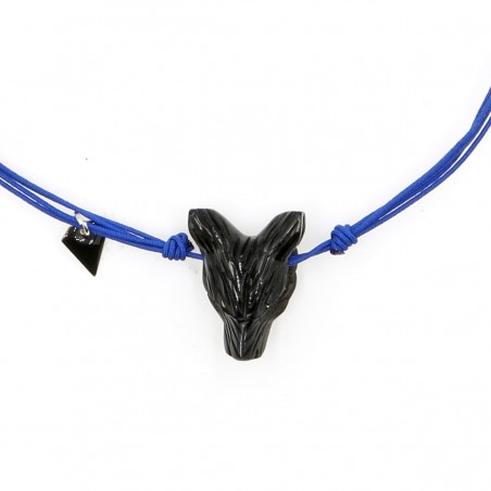 Collier enfant loup en ONYX
