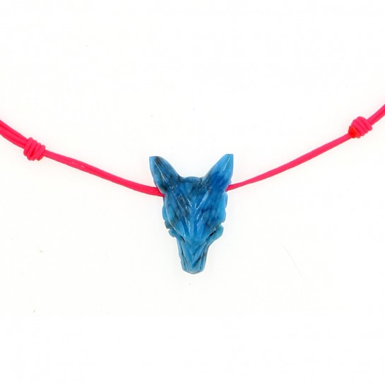 Wolf child necklace in APATITE