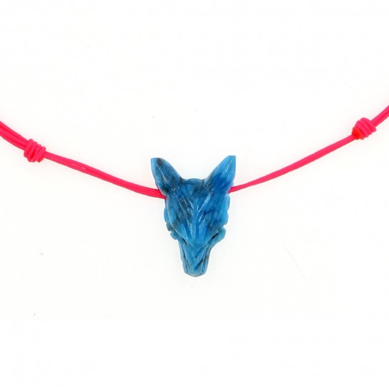 Collier enfant loup en APATITE