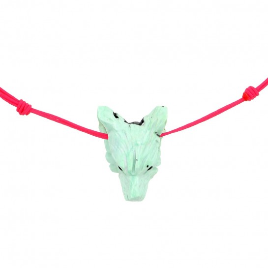 Collier Loup turquoise