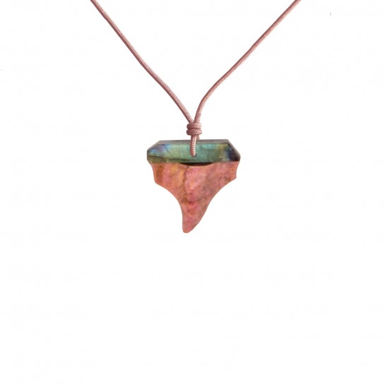 Shark Labradorite and Opal Necklace