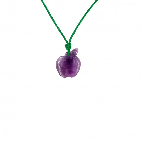 Amethyst Apple Necklace
