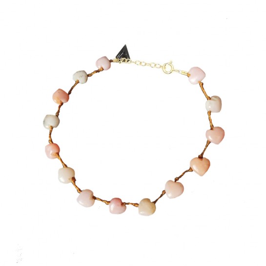 Opal heart bracelet