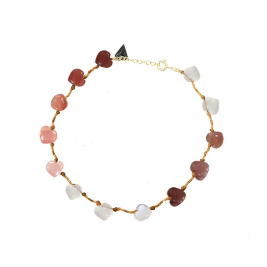 Moonstone heart bracelet