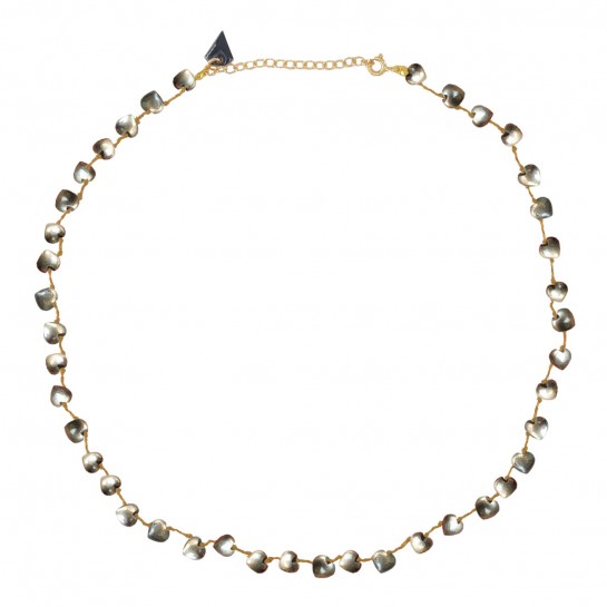 Collier coeur pyrite