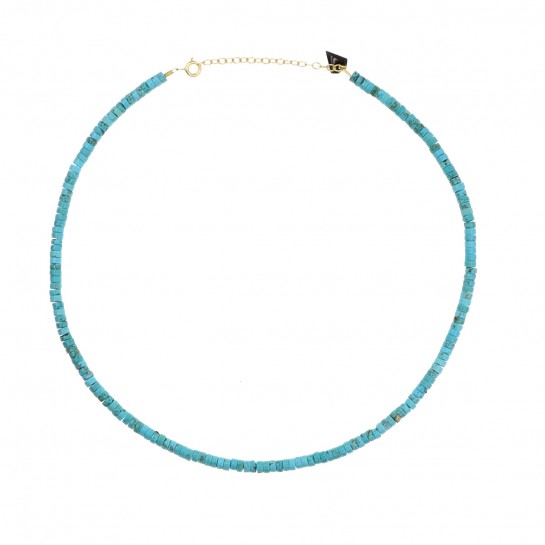 Simple turquoise Puka necklace