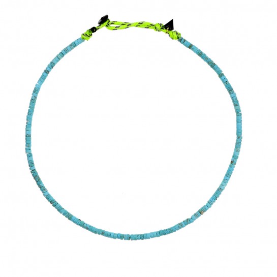 Collier Puka simple turquoise