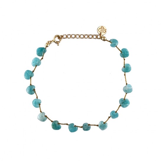 Amazonite Heart Bracelet