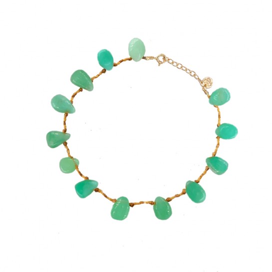 Bracelet Goutte Chrysoprase