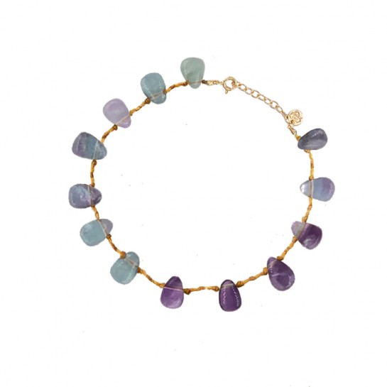 Fluorite Drop Bracelet