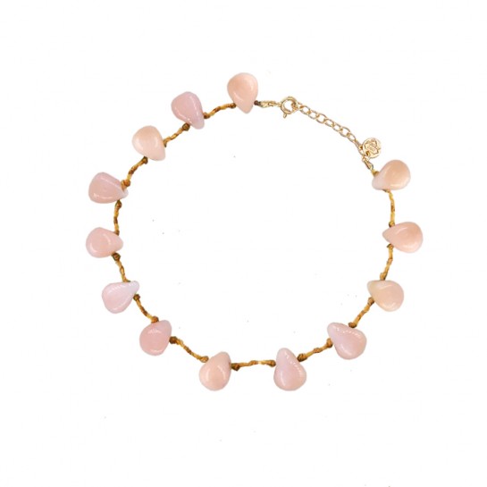 Bracelet Goutte Opale Rose