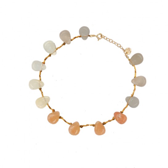 Bracelet Goutte Pierre de Lune Multicolore