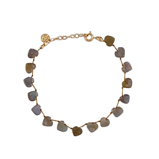 Bracelet Coeur en labradorite