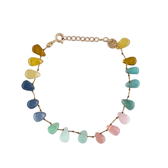 Multicolored Opal Drop Bracelet