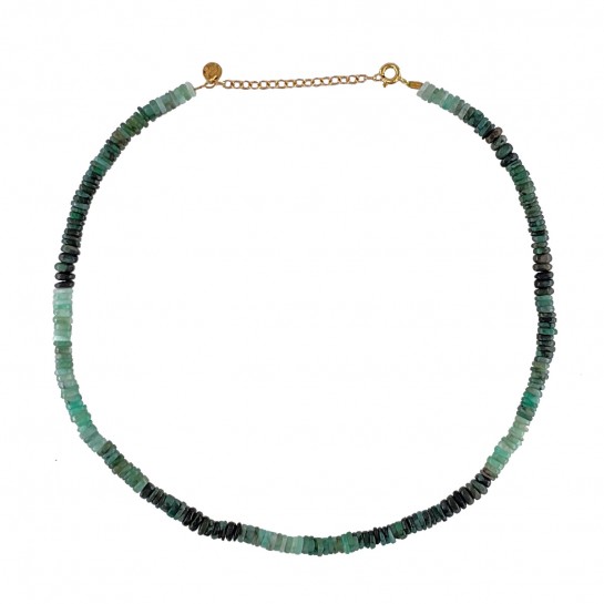 Simple Emerald Puka Necklace