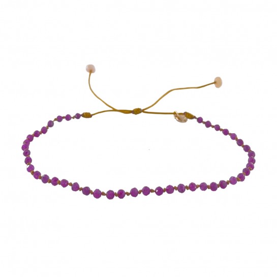 CANDIES ANKLET IN RAW RUBY