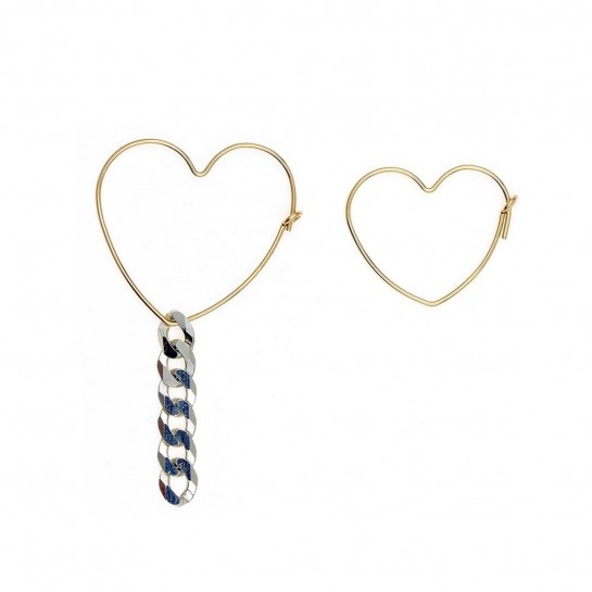 boucle d'oreille rocher roucas en couleur or et argent