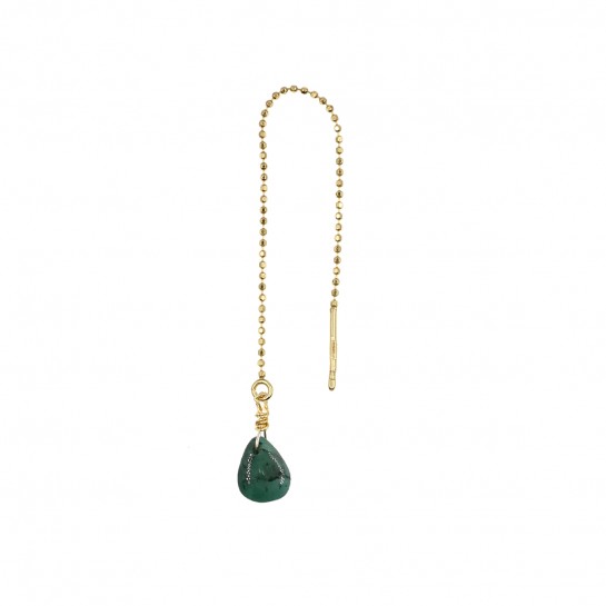 B.O SHORT CHAIN EMERALD DROP