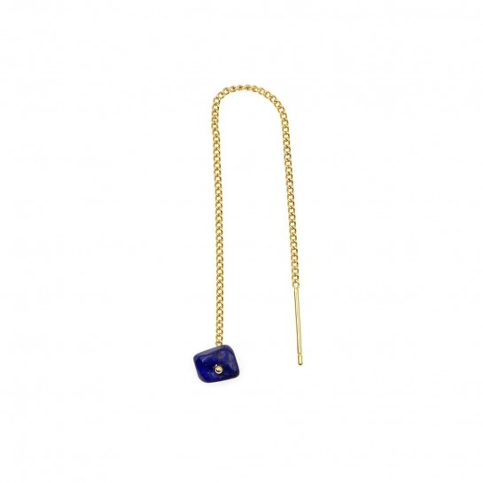 B.O Chaîne courte lapis-lazuli pépite