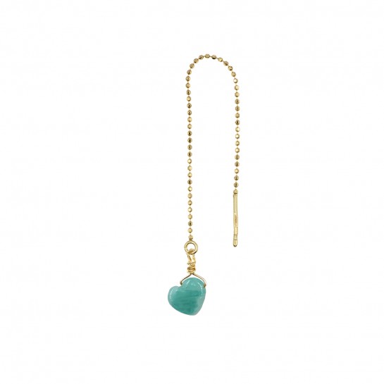 AMAZONITE HEART DIAMOND SHORT CHAIN B.O