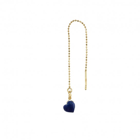 B.O SHORT DIAMOND CHAIN LAPIS LAZULI HEART