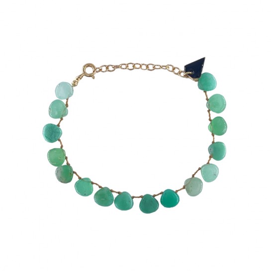 BRACELET POIRE EN CHRYSOPRASE