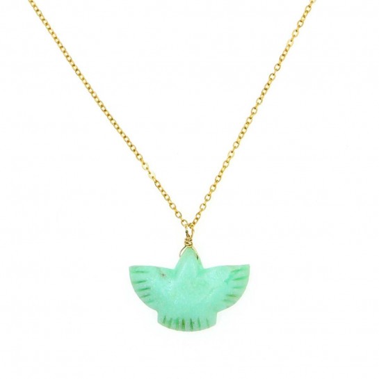 collier condor en turquoise couleur  bleu