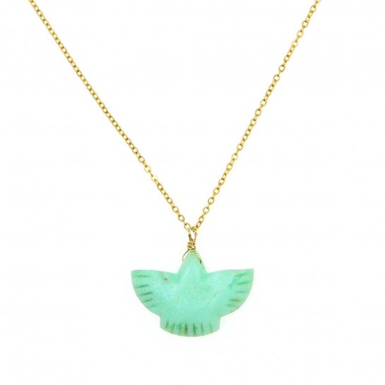 blue turquoise condor necklace