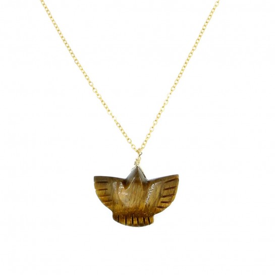 brown tiger eye condor necklace