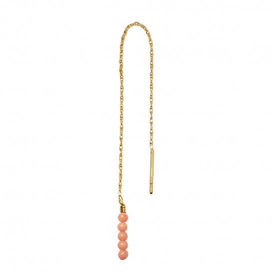 B.O CHAINE COURTE  ET PENDENTIF CORAIL ROSE