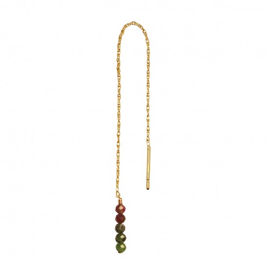 B.O CHAINE COURTE  ET PENDENTIF RUBIS ZOISITE