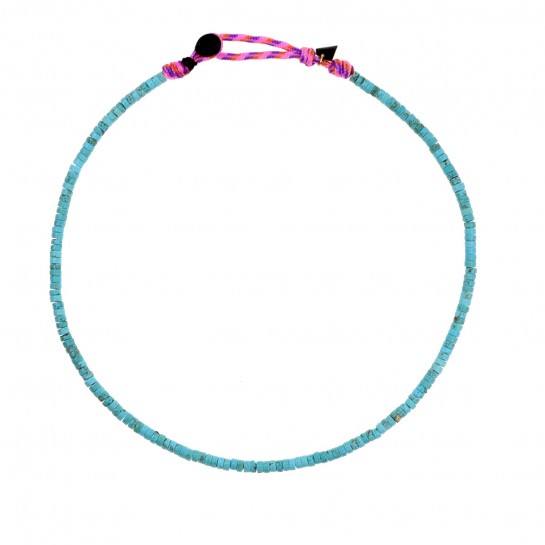 Collier Puka simple turquoise