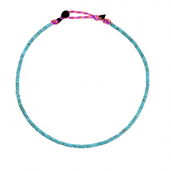 Simple turquoise Puka necklace