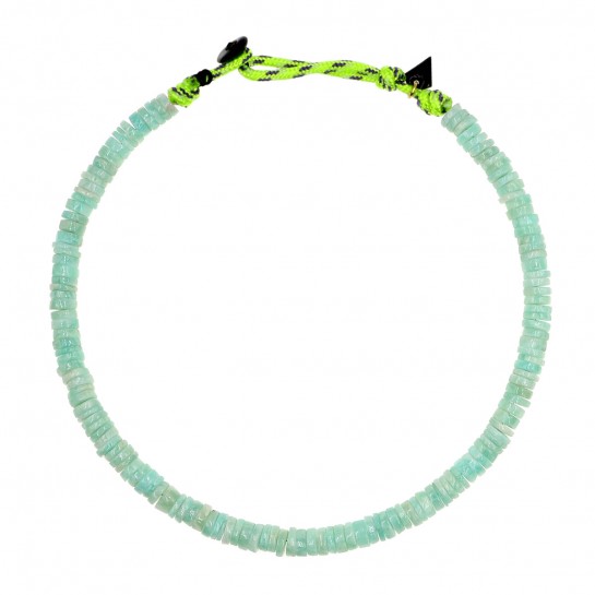 Collier Puka simple amazonite