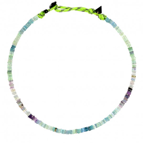 Collier Puka simple fluorite