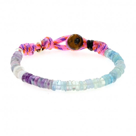 Bracelet Puka simple fluorite