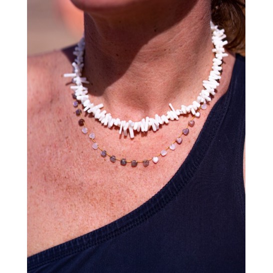 Collier Corail Blanc