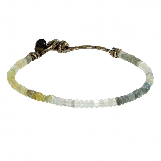 Aquamarine faceted bracelet