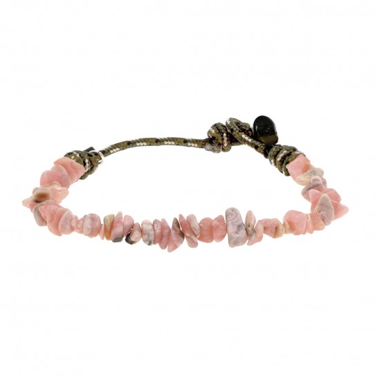 Pink opal nuggets bracelet
