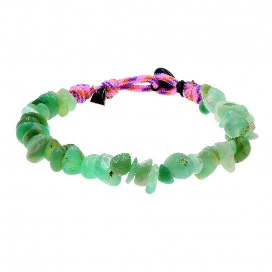 Chrysoprase nuggets bracelet