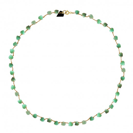 Chrysoprase heart necklace