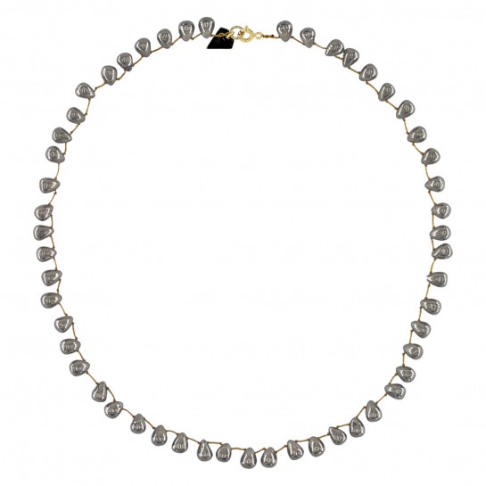 Collier Goutte en Pyrite