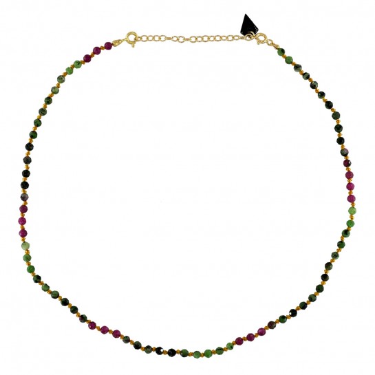 Collier Candies rubis zoisite